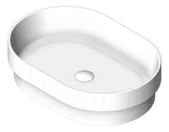 3D Shaded Image of Basin SemiInset Seima Cleo SuperEllipse