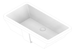 3D Documentation Image of Basin Undermount Seima Plati Rectangle Wide