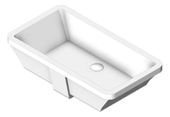 3D Shaded Image of Basin Undermount Seima Plati Rectangle Wide
