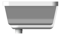 Left Image of Basin Undermount Seima Plati Rectangle Wide