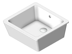 3D Shaded Image of Basin Undermount Seima Plati Square