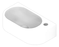 3D Documentation Image of Basin WallHung Seima Arko Rectangle Mini
