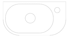 Plan Image of Basin WallHung Seima Arko Rectangle Mini