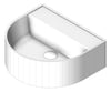 3D Shaded Image of Basin WallHung Seima Cleo DShaped TapLanding