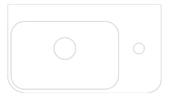 Plan Image of Basin WallHung Seima Limni Left