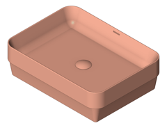 3D Shaded Image of Basin SemiInset Seima Obello Rectangular Overflow