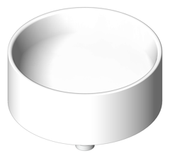 3D Shaded Image of Basin SemiInset Seima Suren Round