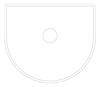Plan Image of Basin WallHung Seima Cleo DShaped