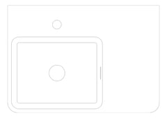 Plan Image of Basin WallHung Seima Limni Left Shelf