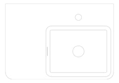 Plan Image of Basin WallHung Seima Limni Right Shelf