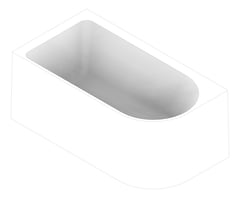 3D Documentation Image of Bath Corner Seima Plati 110 Left