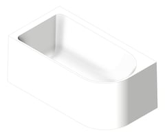 3D Shaded Image of Bath Corner Seima Plati 110 Left