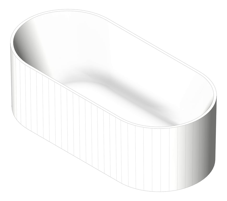 3D Shaded Image of Bath Freestanding Seima Cleo 100 1700