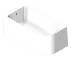 3D Shaded Image of Bath Freestanding Seima Plati 110 Smartfill Left