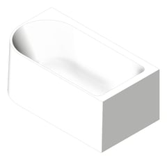 3D Shaded Image of Bath Corner Seima Plati 110 Right