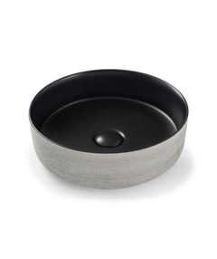 arko-355-black-texture.jpg Image of Basin AboveCounter Seima Arko Round 355mm