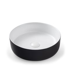 arko-355-black-white-silk.jpg Image of Basin AboveCounter Seima Arko Round 355mm