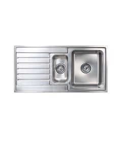 kubic-150-191641.jpg Image of Sink Kitchen Seima Kubic OneAndOneFourthBowl Drainer Right