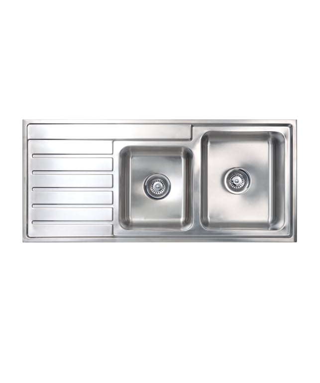 kubic-175-191644.jpg Image of Sink Kitchen Seima Kubic OneAndThreeFourthBowl Drainer Left
