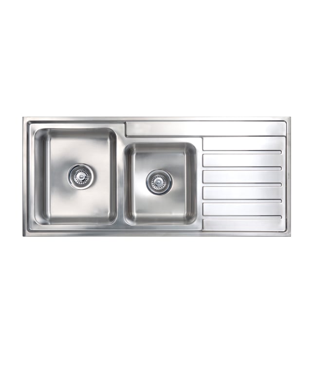 kubic-175-191646.jpg Image of Sink Kitchen Seima Kubic OneAndThreeFourthBowl Drainer Right