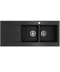 oros-1162-191064.jpg Image of Sink Laundry Seima Oros DoubleBowl Drainer Left