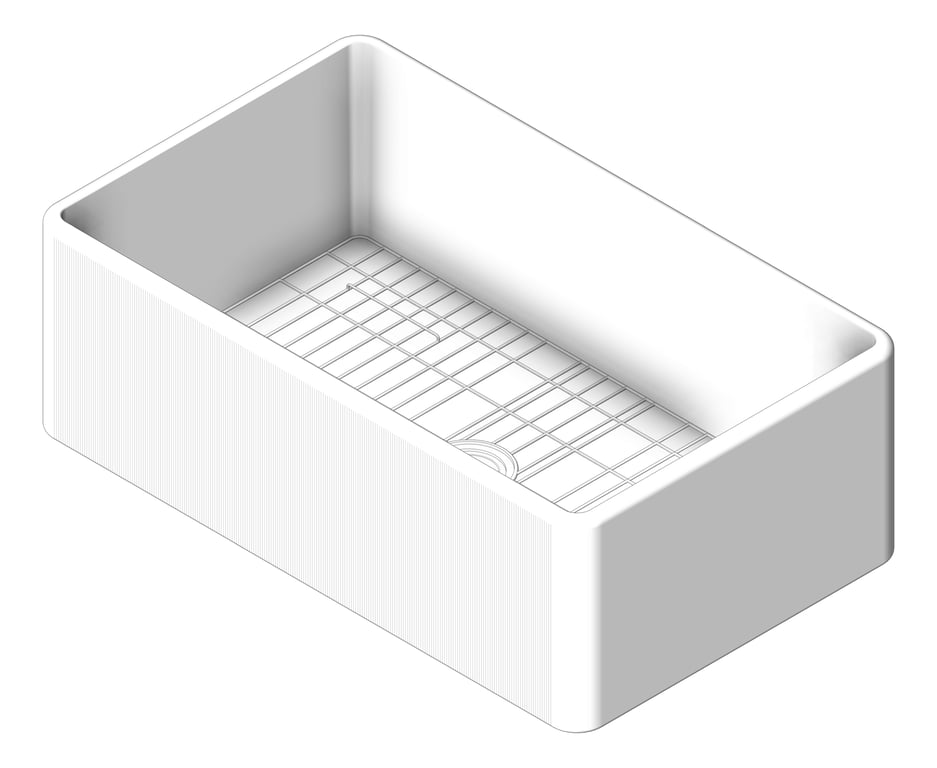 3D Shaded Image of Sink Kitchen Seima Cleo Fluted 760