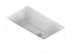 3D Documentation Image of Sink Kitchen Seima Kubic 70Litres