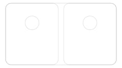 Plan Image of Sink Kitchen Seima Kubic Double