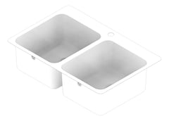 3D Documentation Image of Sink Kitchen Seima Kubic Double TapLanding