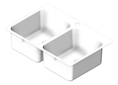 3D Shaded Image of Sink Kitchen Seima Kubic Double TapLanding