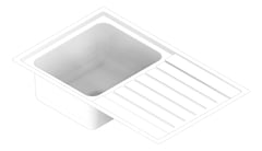 3D Documentation Image of Sink Kitchen Seima Kubic Drainer Left