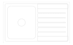 Plan Image of Sink Kitchen Seima Kubic Drainer Left