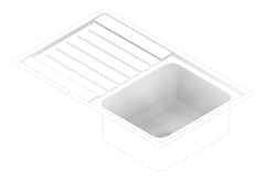 3D Documentation Image of Sink Kitchen Seima Kubic Drainer Right