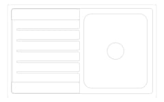 Plan Image of Sink Kitchen Seima Kubic Drainer Right