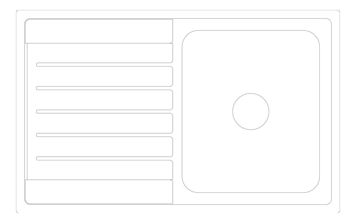 Plan Image of Sink Kitchen Seima Kubic Drainer Right
