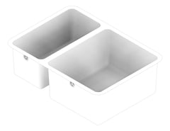 3D Documentation Image of Sink Kitchen Seima Kubic OneAndHalf
