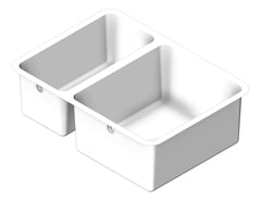 3D Shaded Image of Sink Kitchen Seima Kubic OneAndHalf
