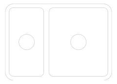 Plan Image of Sink Kitchen Seima Kubic OneAndHalf