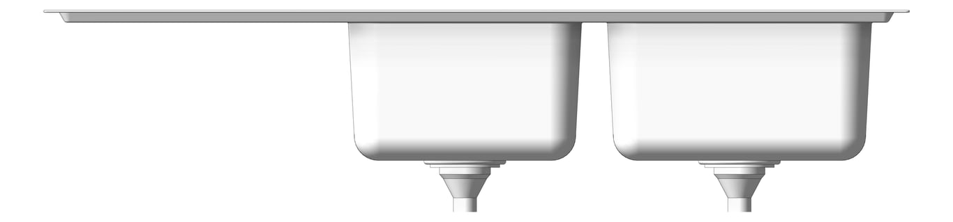 Front Image of Sink Kitchen Seima Kubic OneAndThreeFourthBowl Drainer Right