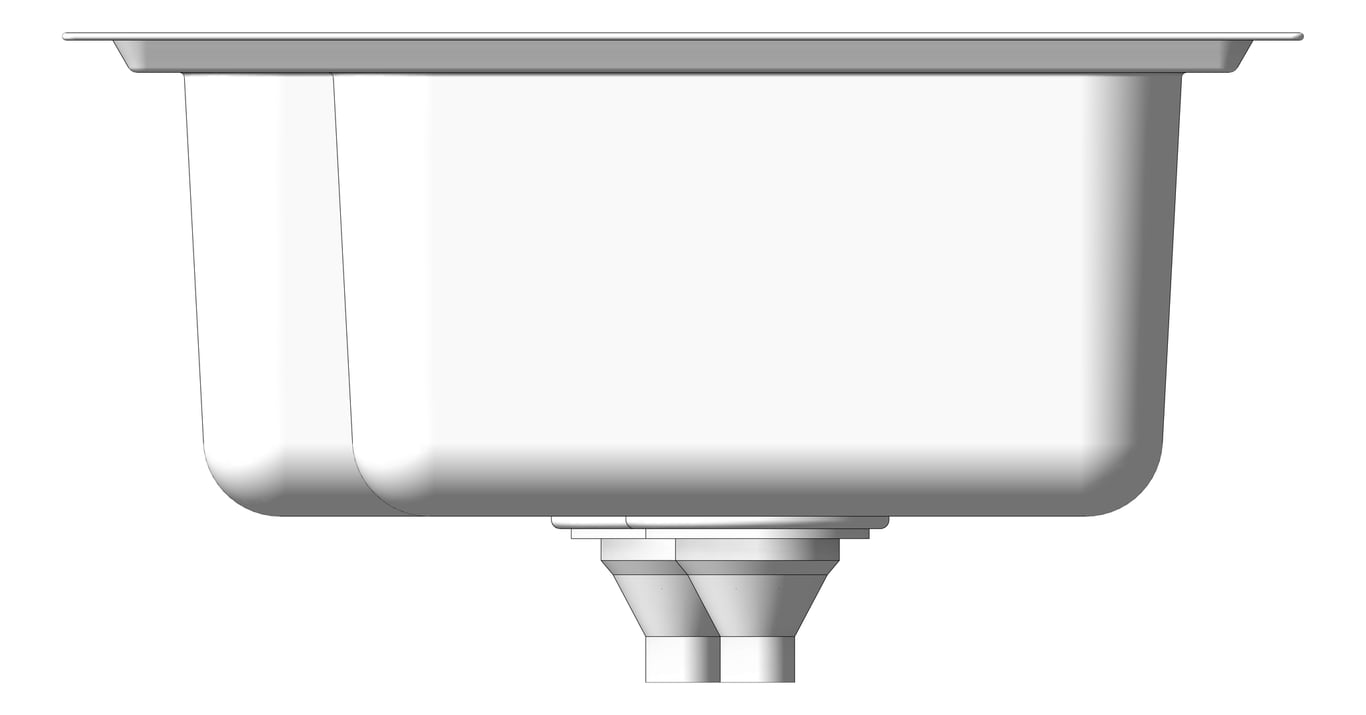 Left Image of Sink Kitchen Seima Kubic OneAndThreeFourthBowl Drainer Right