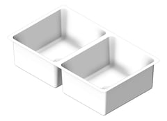 3D Shaded Image of Sink Kitchen Seima Leto DoubleBowl