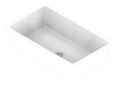 3D Documentation Image of Sink Kitchen Seima Leto Rectangle