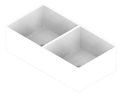 3D Documentation Image of Sink Kitchen Seima Odessa ApronFront DoubleBowl