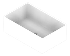 3D Documentation Image of Sink Kitchen Seima Odessa Rectangle Large Rimless