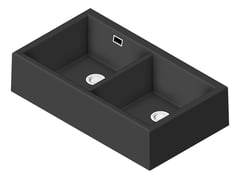3D Shaded Image of Sink Kitchen Seima Oros ApronFront DoubleBowl