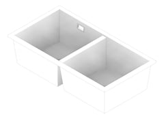 3D Documentation Image of Sink Kitchen Seima Oros DoubleBowl