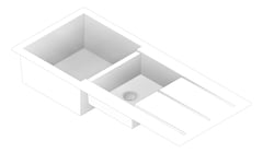 3D Documentation Image of Sink Kitchen Seima Oros OneAndThreeFourthBowl Drainer Right