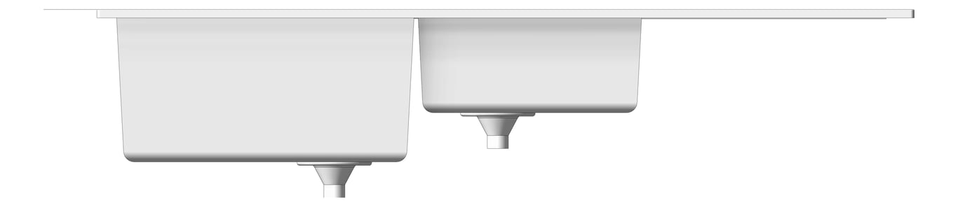 Front Image of Sink Kitchen Seima Oros OneAndThreeFourthBowl Drainer Right