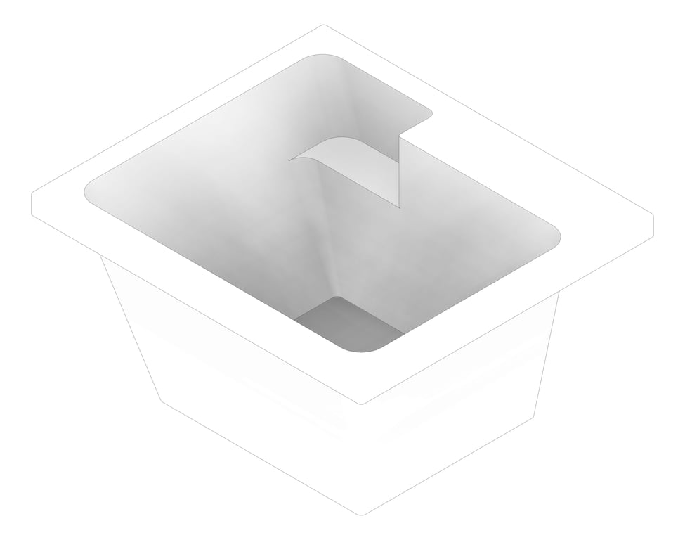 3D Documentation Image of Sink Laundry Seima Eva 45Litres