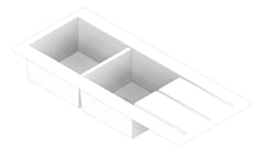 3D Documentation Image of Sink Laundry Seima Oros DoubleBowl Drainer Right